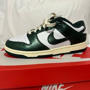 Nike Military Green and White Low-Top Sneakers